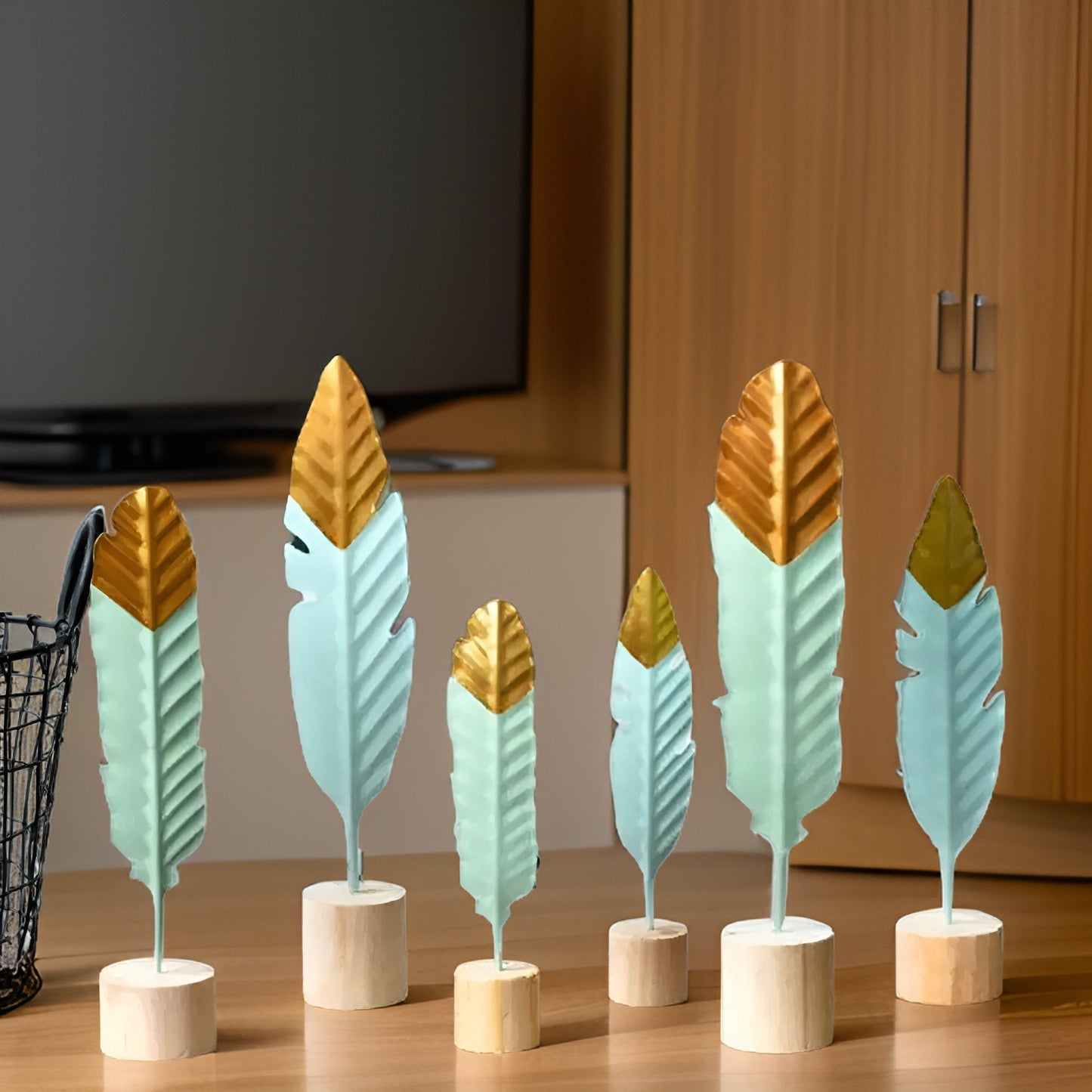 Houten Versieringen - EcoDecor - Miniatuur Ambacht - Milieuvriendelijk Design