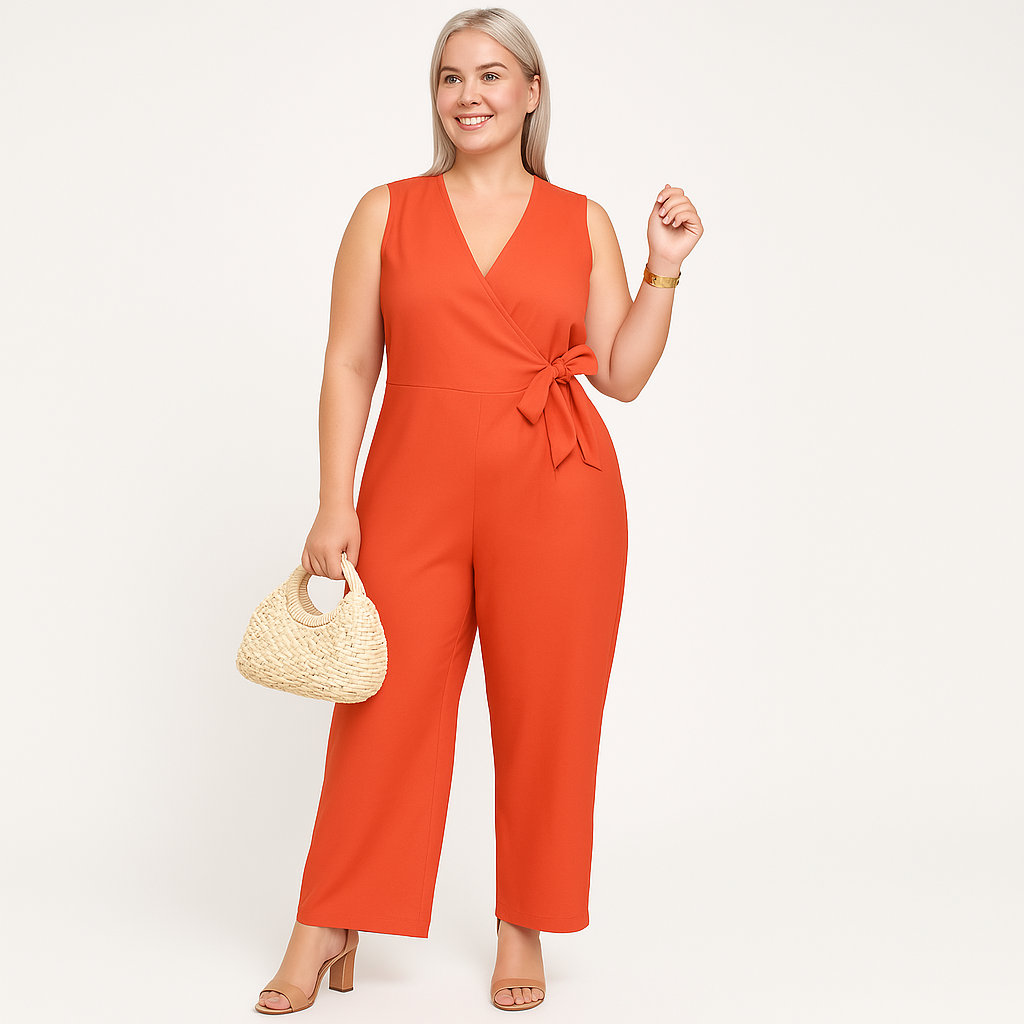Jumpsuit - EleganceFit - V-Hals Design - Verstelbare Taille