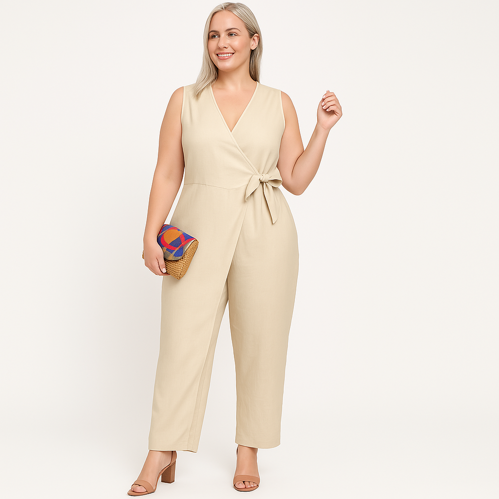 Jumpsuit - EleganceFit - V-Hals Design - Verstelbare Taille