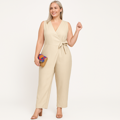 Jumpsuit - EleganceFit - V-Hals Design - Verstelbare Taille