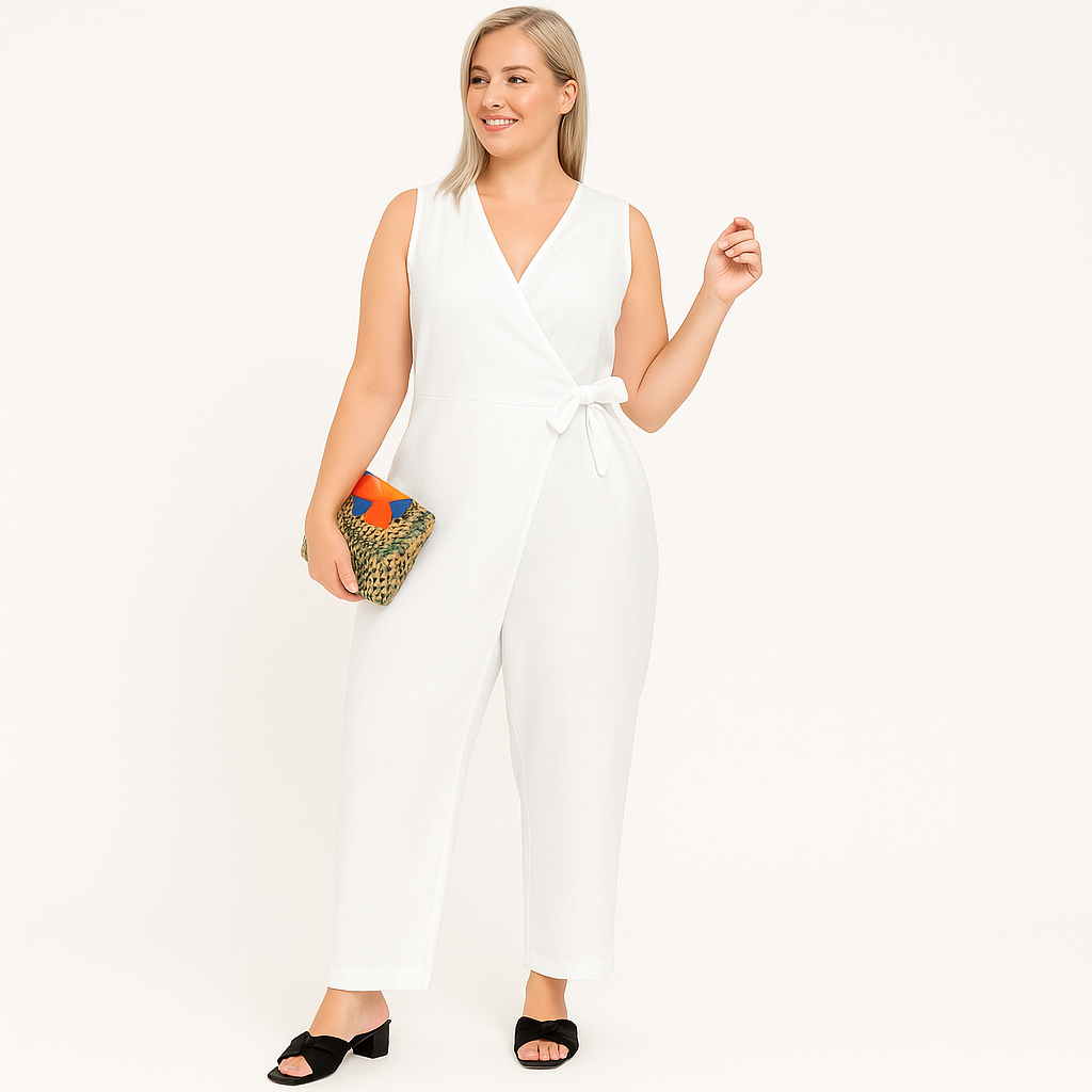 Jumpsuit - EleganceFit - V-Hals Design - Verstelbare Taille