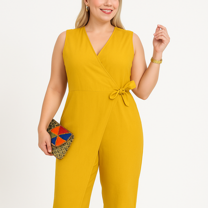 Jumpsuit - EleganceFit - V-Hals Design - Verstelbare Taille