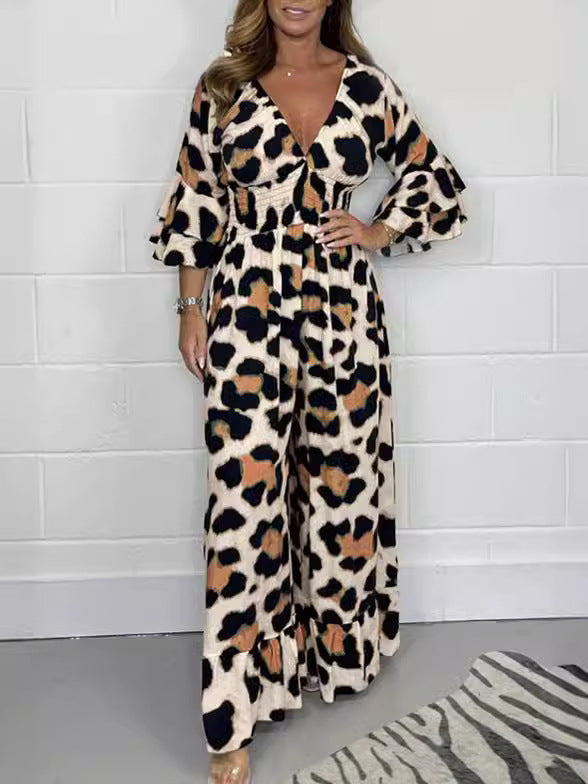 Jumpsuit - TrendEase - Luipaardprint - Losse Pasvorm Design