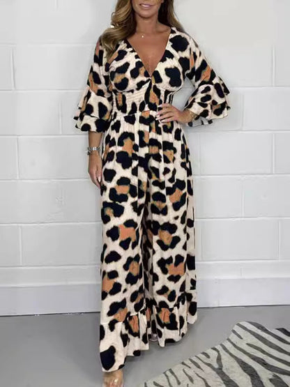 Jumpsuit - TrendEase - Luipaardprint - Losse Pasvorm Design