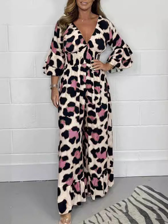 Jumpsuit - TrendEase - Luipaardprint - Losse Pasvorm Design
