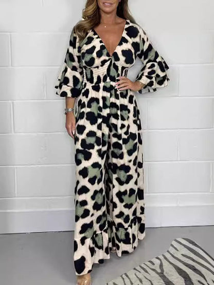 Jumpsuit - TrendEase - Luipaardprint - Losse Pasvorm Design