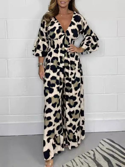 Jumpsuit - TrendEase - Luipaardprint - Losse Pasvorm Design