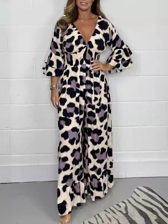 Jumpsuit - TrendEase - Luipaardprint - Losse Pasvorm Design