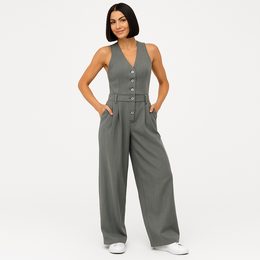 Jumpsuit - AiryFit - Mouwloos Design - Ademend Stof