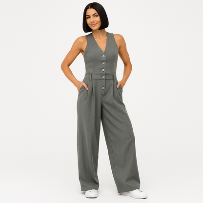 Jumpsuit - AiryFit - Mouwloos Design - Ademend Stof