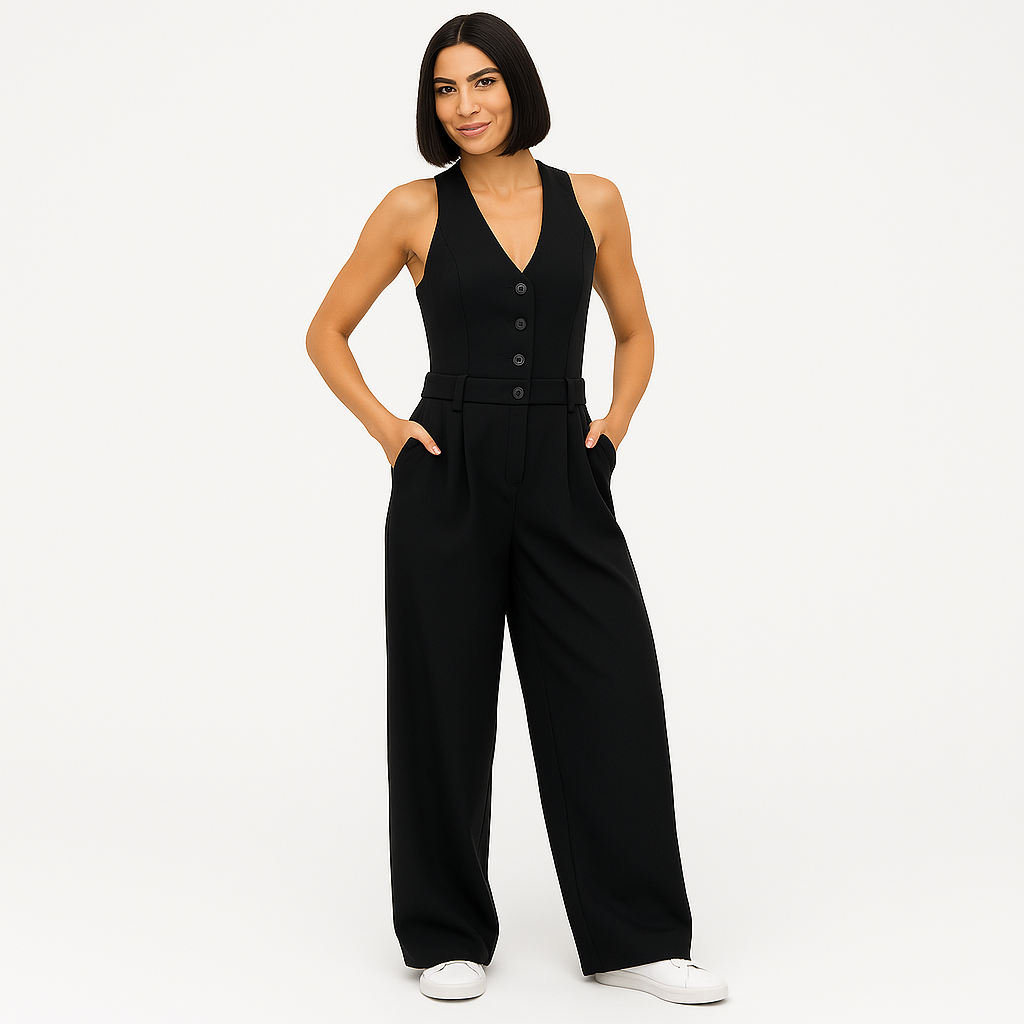 Jumpsuit - AiryFit - Mouwloos Design - Ademend Stof