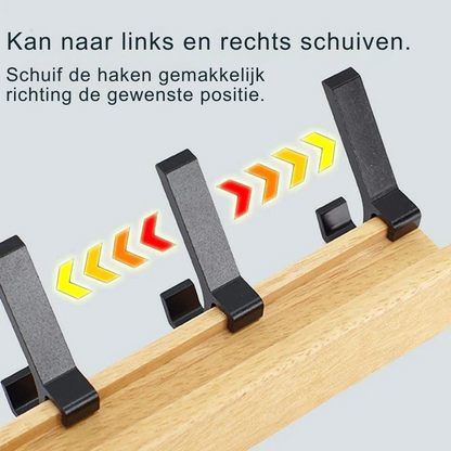 Wandkapstok - StylePro - Verstelbare Haken - Scandinavisch Zwart Design