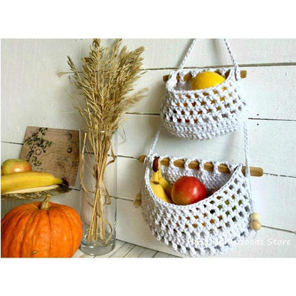 Fruitmand - BohoHarvest - Macrame Design - Handgemaakte Opslag