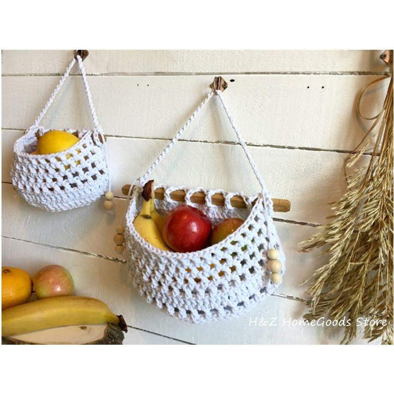 Fruitmand - BohoHarvest - Macrame Design - Handgemaakte Opslag