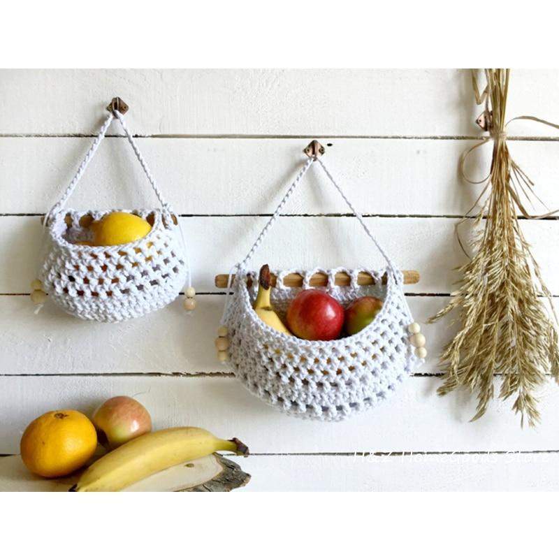 Fruitmand - BohoHarvest - Macrame Design - Handgemaakte Opslag