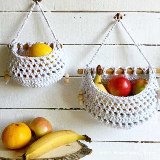 Fruitmand - BohoHarvest - Macrame Design - Handgemaakte Opslag