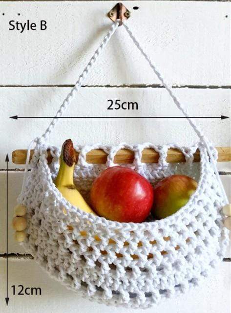 Fruitmand - BohoHarvest - Macrame Design - Handgemaakte Opslag