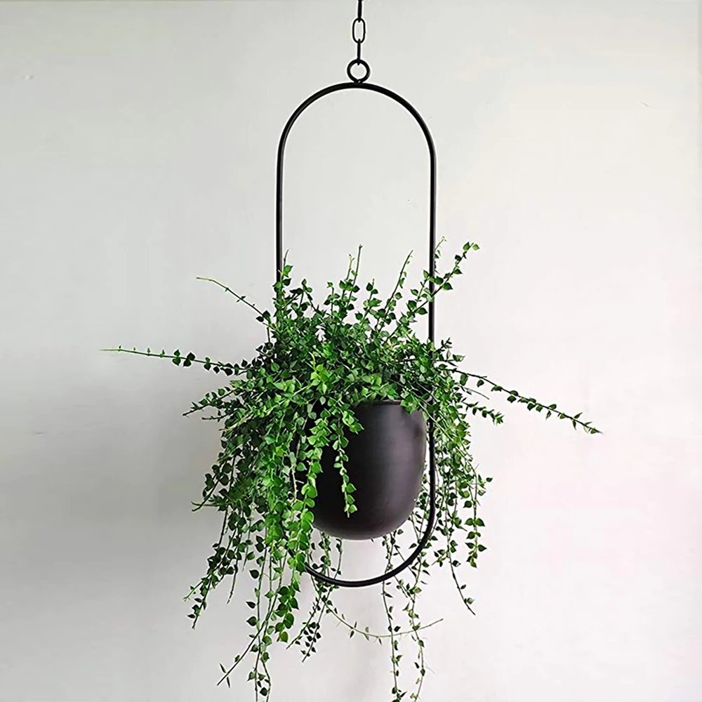 Hangende Bloempot - DecoBloom - Metalen Ketting - Elegante Uitstraling