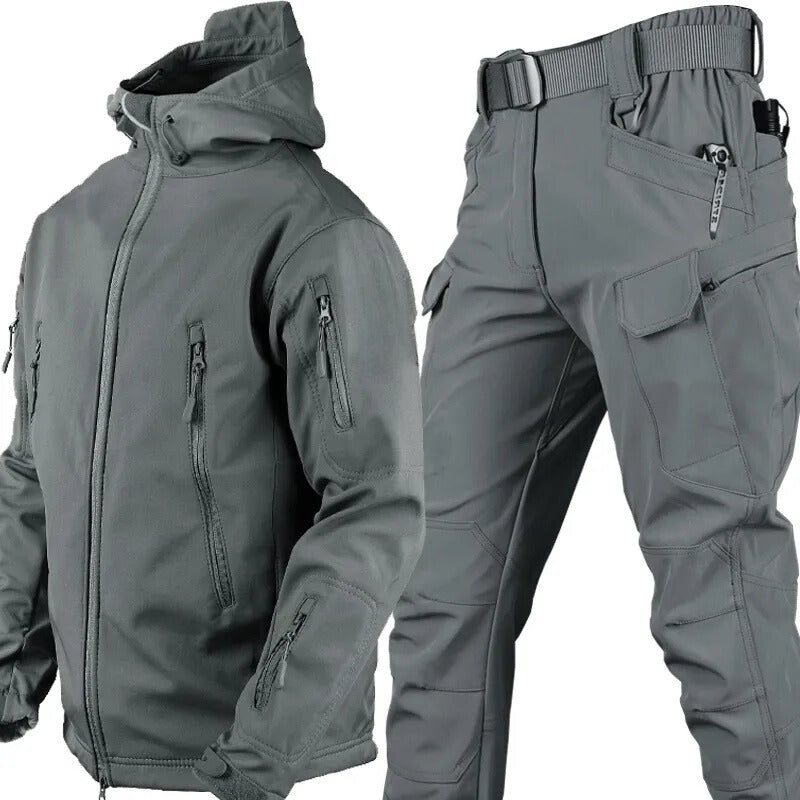 Water- en Winddichte Outdoor Set - MaxGuard - Fleece Voering - Zes Zak Ontwerp