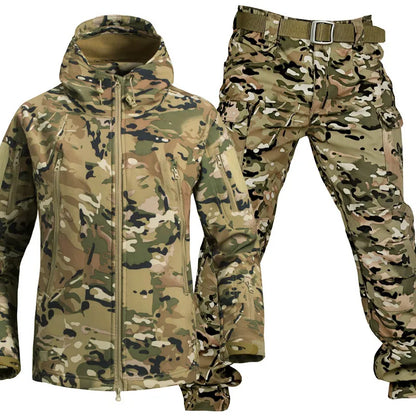 Water- en Winddichte Outdoor Set - MaxGuard - Fleece Voering - Zes Zak Ontwerp