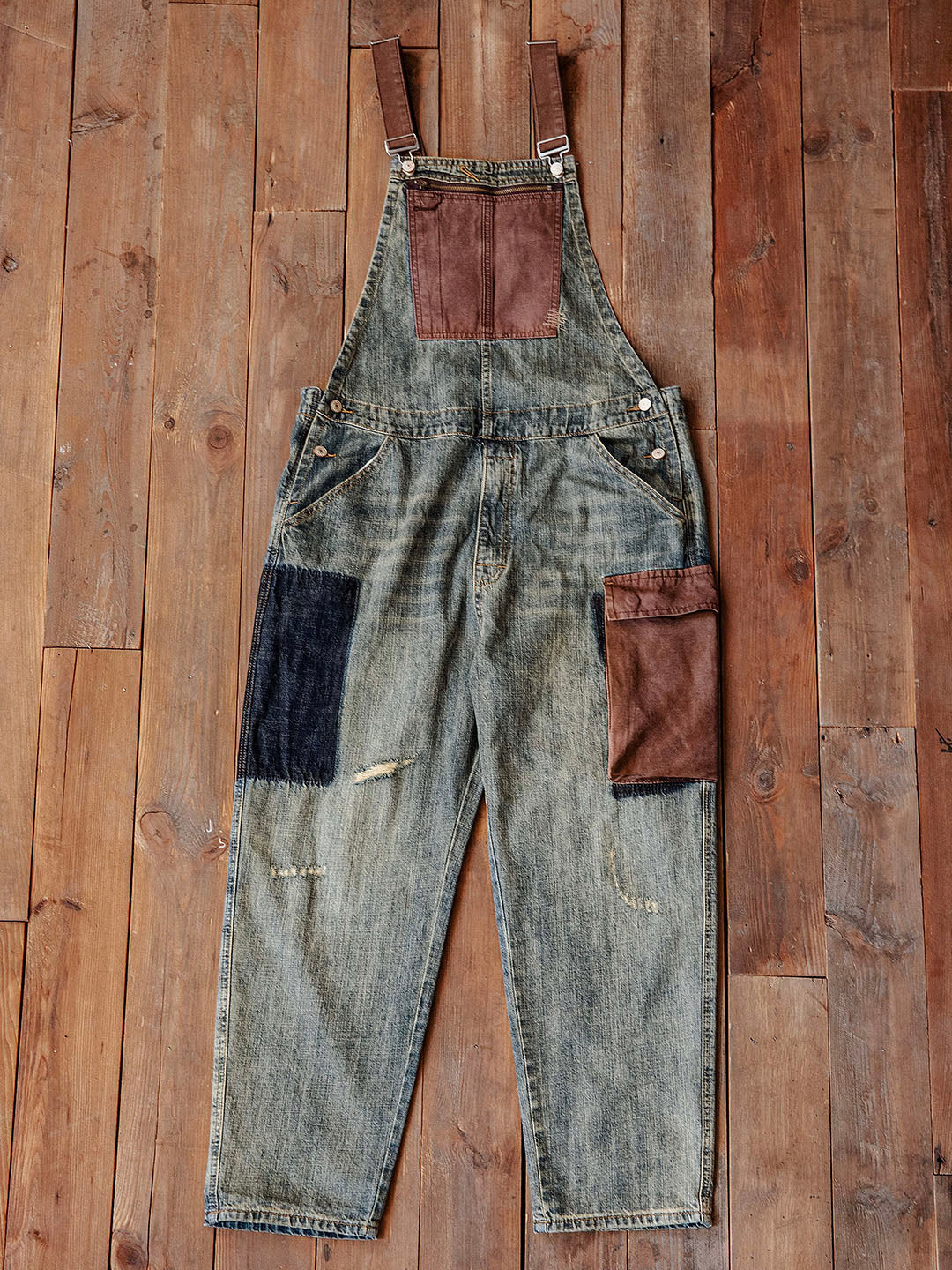 Denim Tuinbroek - RetroFit - Contrastkleur - Casual Design