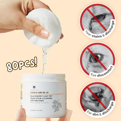 Oogreinigingspads voor Huisdieren - ClearSight - Traanvlekverwijderaar - Milde Reiniging