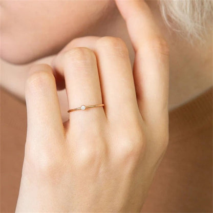 Geboortesteen Ring Sieraad - Auravella - Persoonlijk Cadeau Idee - Elegante Dames Accessoire