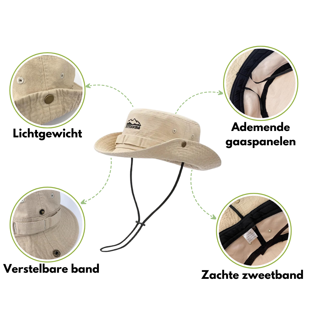 Bucket Hat - SunFlex - UV-bescherming - Comfortabele Pasvorm