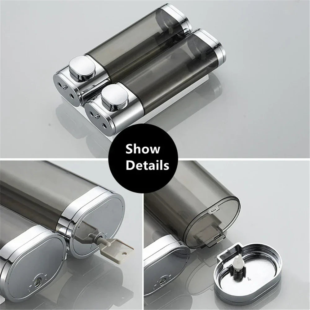 Wand Zeepdispenser - ClearMax - Retro Ontwerp - Houten Accenten