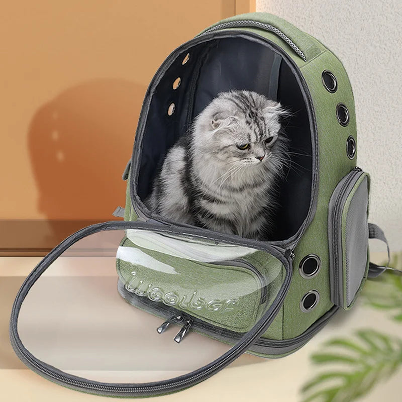 Dierenvervoer Rugzak - TravelPaws - Transparant Ontwerp - Ademend Comfort