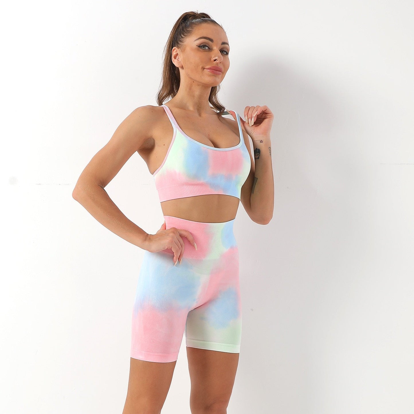 Fitnessset - FlexFit - Tie-Dye Ontwerp - Comfortabele Loungewear