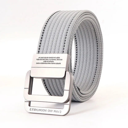 Canvas Riem - TrendBelt - Dubbele Metalen Gesp - Gestreept Design