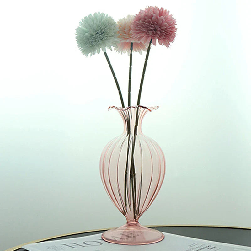 Glazen Vaasje - GlowLuxe - Vintage Stijl - Elegante Design