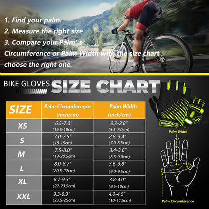 Fietshandschoenen - GripMax - Schokabsorptie - Halfvinger Design