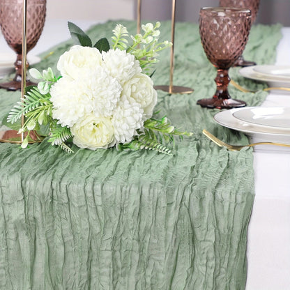 Kaasdoek Tafelloper - Linvera - Boho Bruiloft Decoratie - Rustieke Tafel Styling