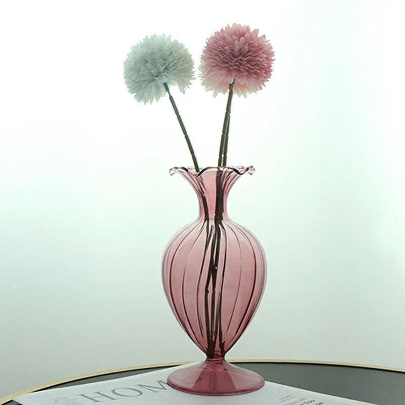 Glazen Vaasje - GlowLuxe - Vintage Stijl - Elegante Design