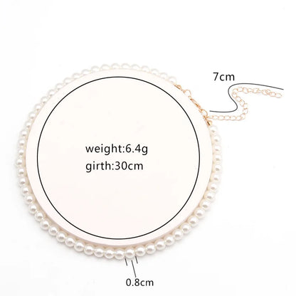 Halsketting - PearlEssence - Imitatie Zoetwater - Elegante Ketting