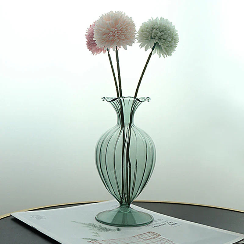 Glazen Vaasje - GlowLuxe - Vintage Stijl - Elegante Design