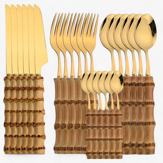 Bamboe Bestekset - EcoCraft - Duurzaam Materiaal - Elegante Vormgeving