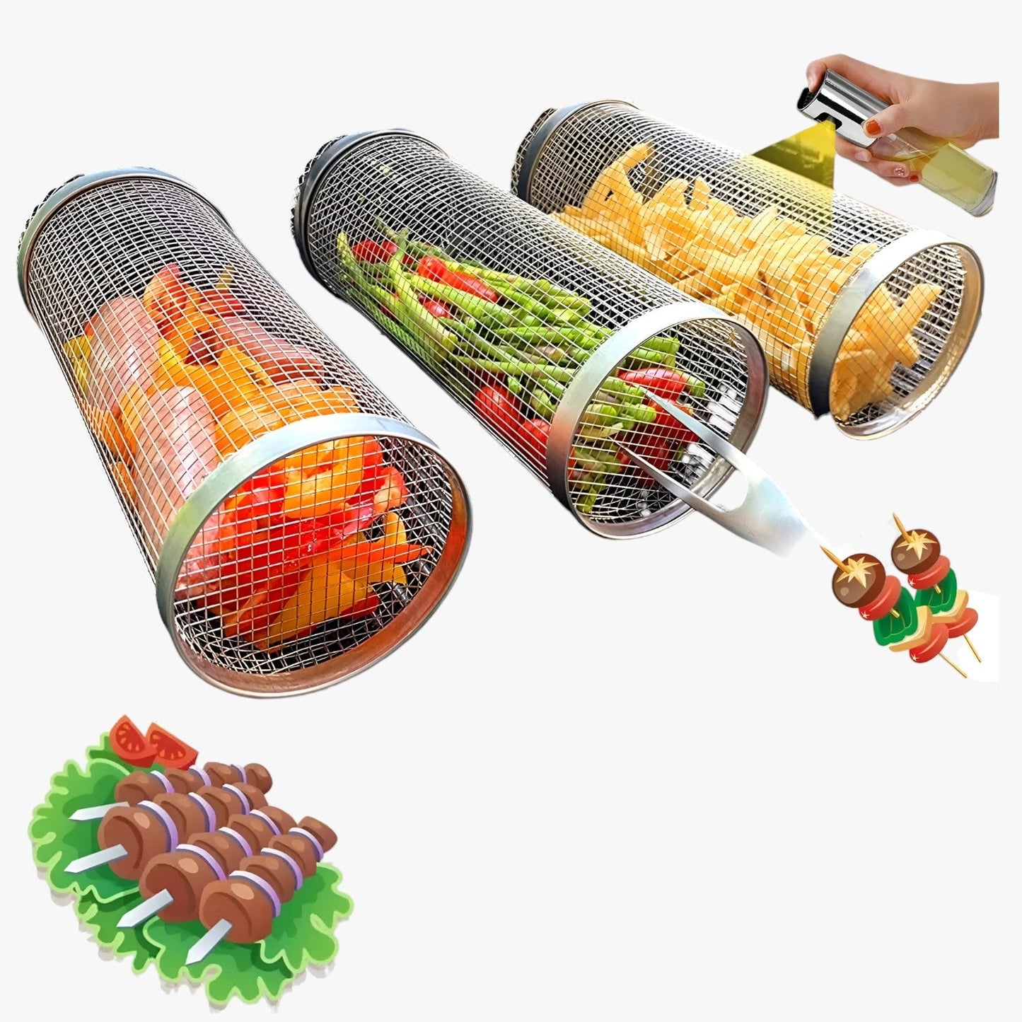 BBQ Grillmand - CookPro - Draaifunctie - Gelijke Bereiding