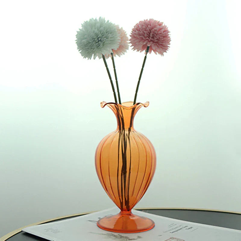 Glazen Vaasje - GlowLuxe - Vintage Stijl - Elegante Design