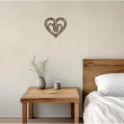 Muurdecoratie Beeld - HeartBond - Handen Vasthouden Ontwerp - Houtlook Afwerking
