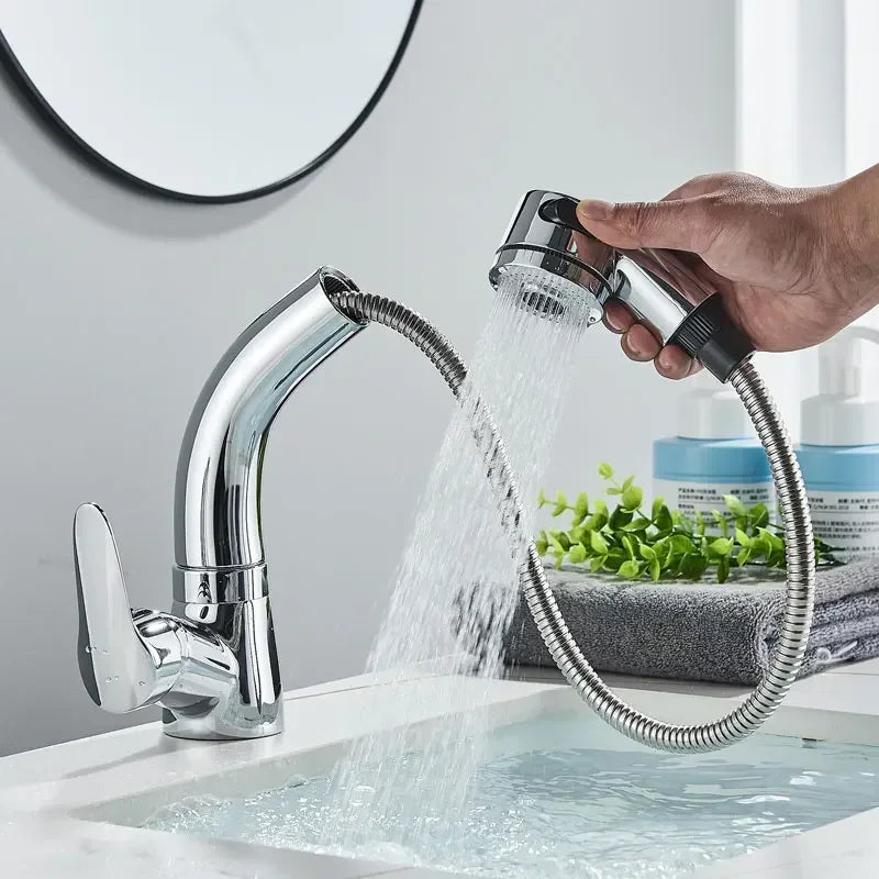 Badkamerkraan - AquaLift - Uittrekbare Functie - Universele Draaistraal