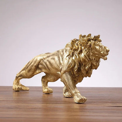 Leeuw Beeld - GoldenPride - Majestueus Design - Luxe Woondecoratie