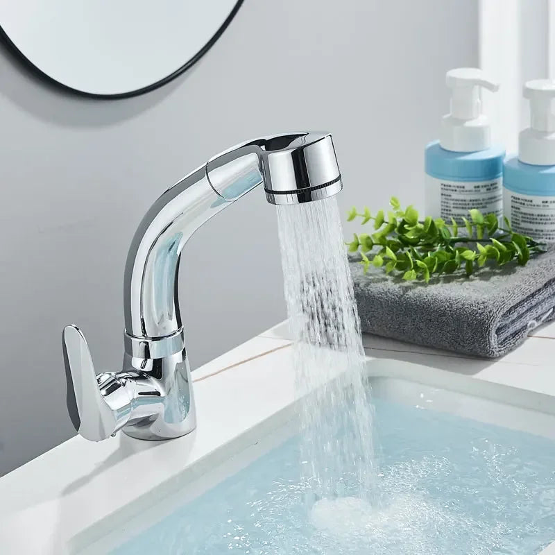 Badkamerkraan - AquaLift - Uittrekbare Functie - Universele Draaistraal