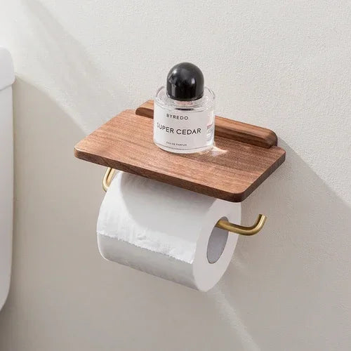 Toiletrolhouder - WoodLuxe - Natuurlijke Afwerking - Duurzaam Ontwerp