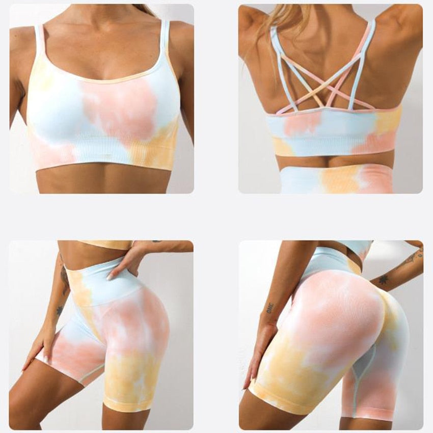 Fitnessset - FlexFit - Tie-Dye Ontwerp - Comfortabele Loungewear