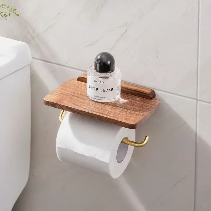 Toiletrolhouder - WoodLux - Natuurlijke Afwerking - Duurzaam Design