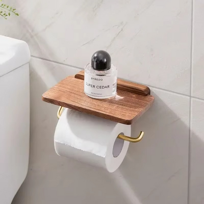 Toiletrolhouder - WoodLux - Natuurlijke Afwerking - Duurzaam Design