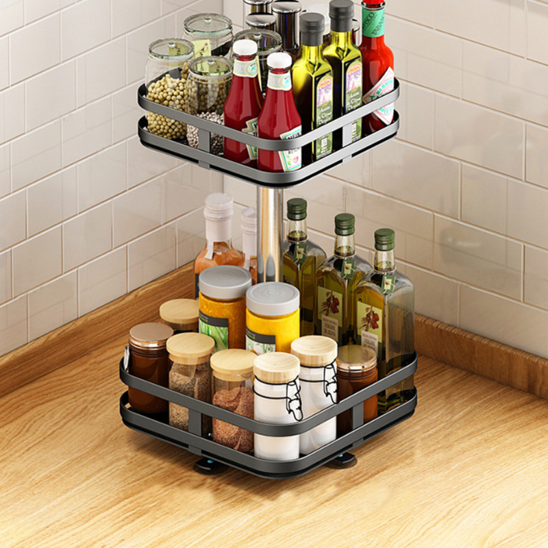 360° Draaibaar Opbergrek - FlexiStore - Specerijen Organizer - Multifunctionele Tray